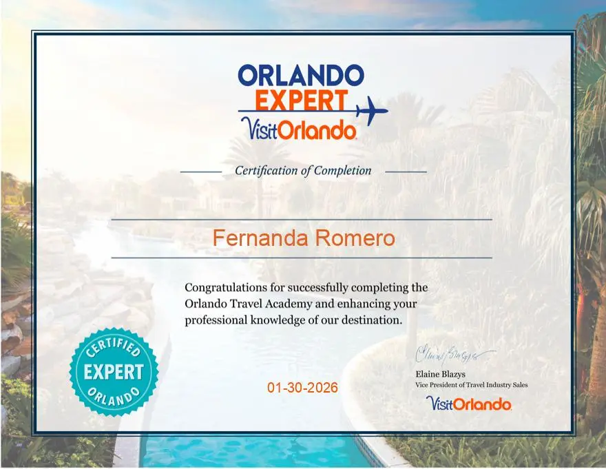 Certificado Visit Orlando